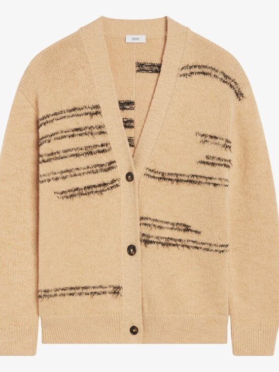 Closed Alpaca Wool Oversized Chunky Knit Striped Cardigan Sweater XS - Picture 14 of 14